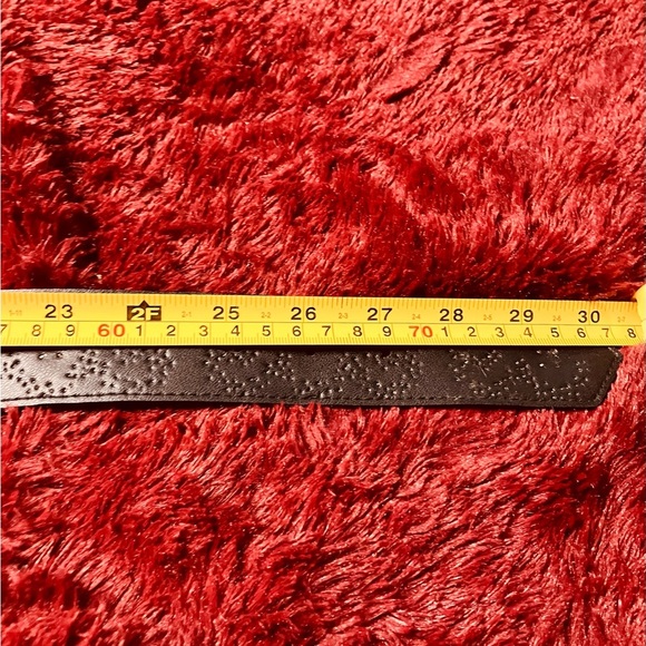 Vintage Express Compagnie International Black Leather Suede Gold Studded Belt S - Picture 4 of 4